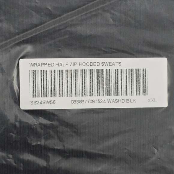 Supreme Wrapped Half Zip Hooded Black Sweater - Picture 8 of 10